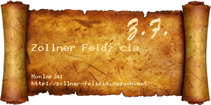 Zollner Felícia névjegykártya